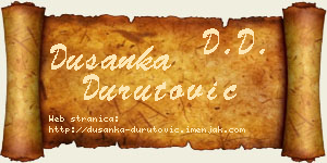 Dušanka Durutović vizit kartica